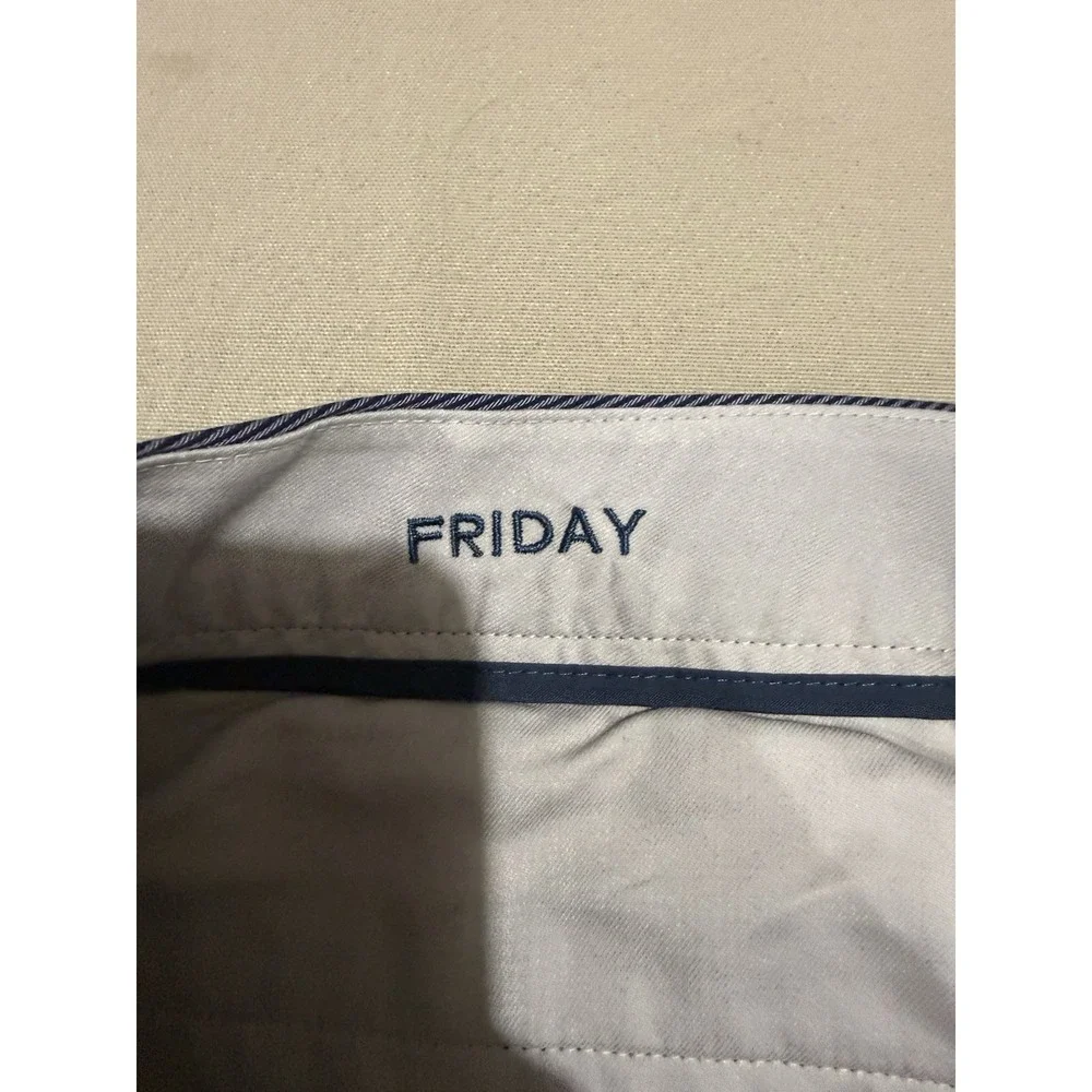 Bonobos Friday Men's Straight-Leg Pants‎ Stretch Chino Blue Tonal Stripe 36x30